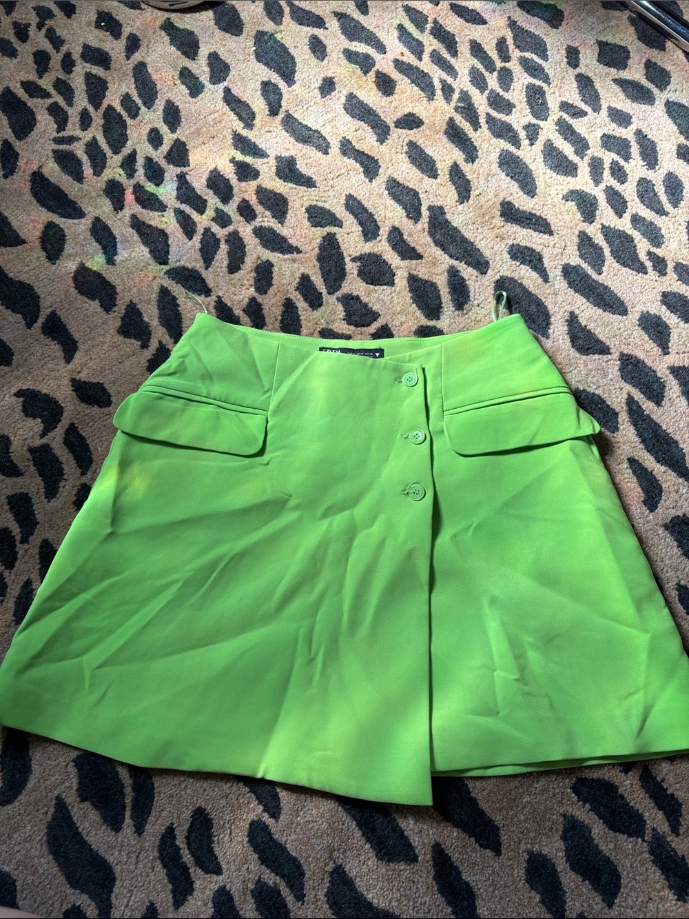 Zara A-Line Skirt with Button Front